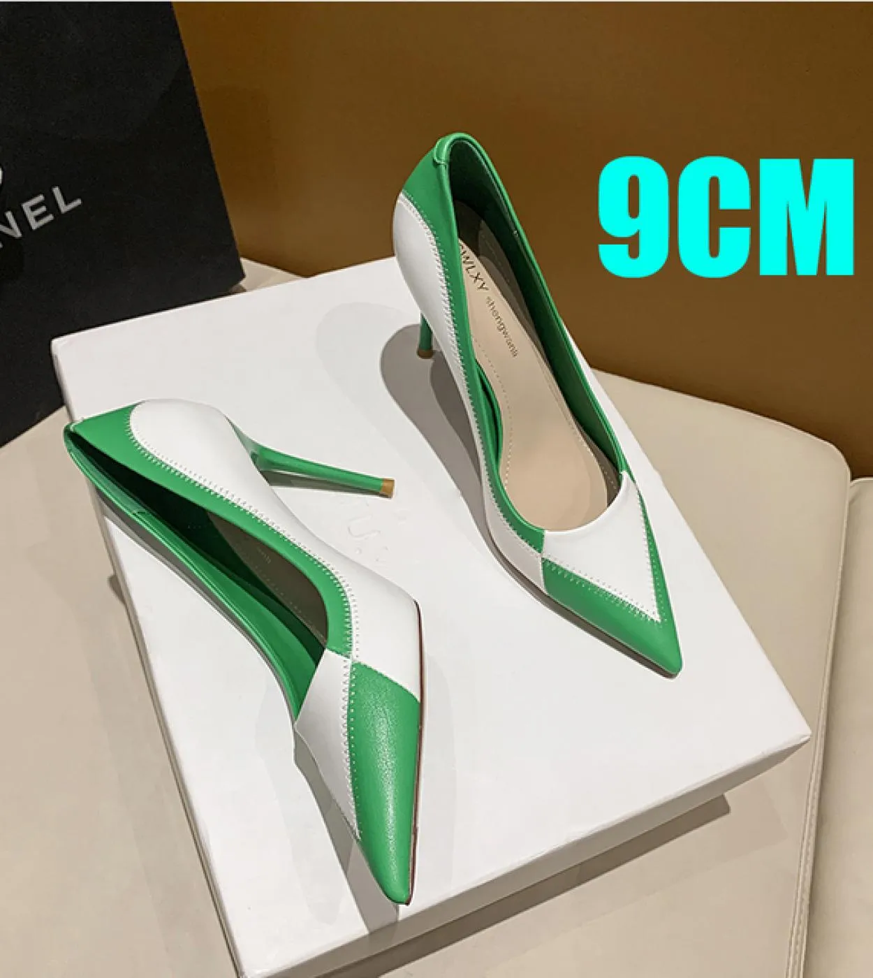 2022 Primavera Autunno Nuove Donne di Modo Tacchi Alti A Spillo 6 cm E 9 cm Scarpe A Punta Scarpe Da Donna Del Partito di Modo d