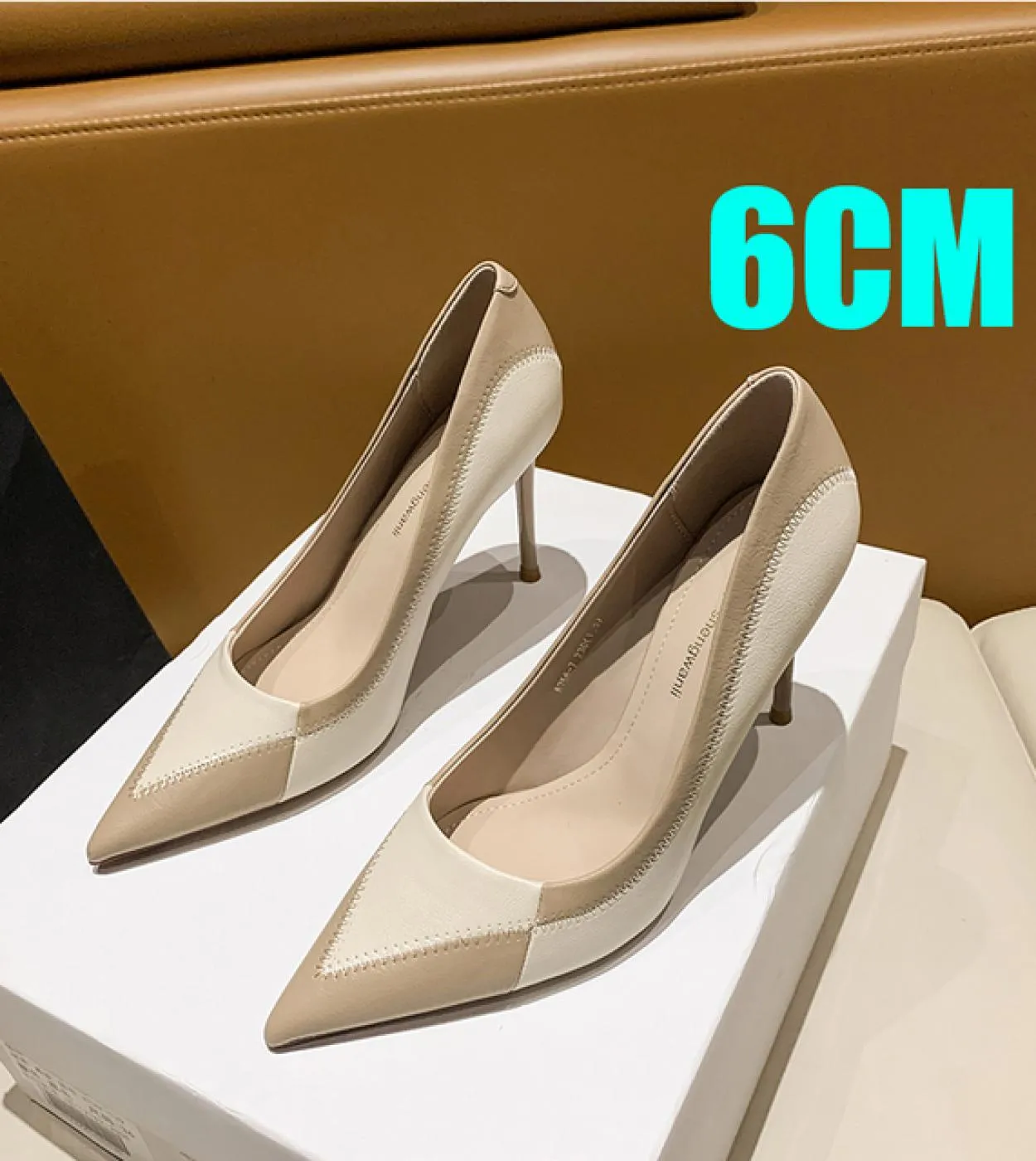 2022 Primavera Autunno Nuove Donne di Modo Tacchi Alti A Spillo 6 cm E 9 cm Scarpe A Punta Scarpe Da Donna Del Partito di Modo d