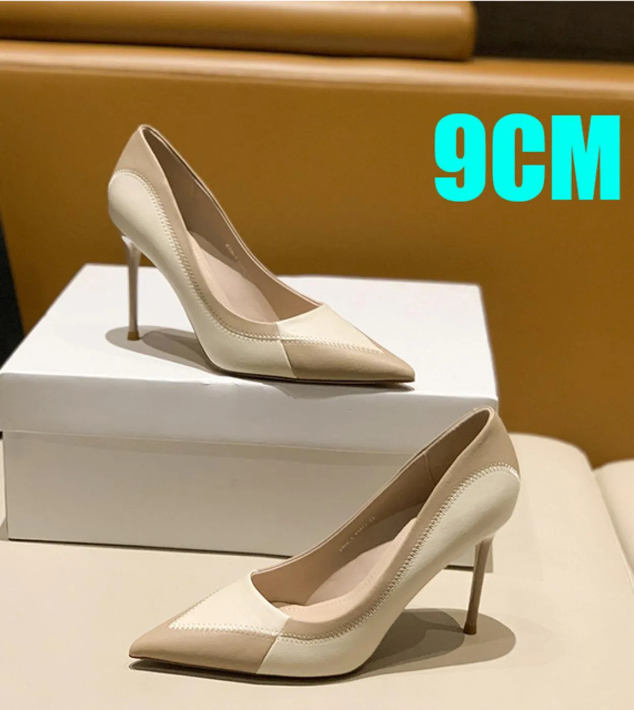 2022 Primavera Autunno Nuove Donne di Modo Tacchi Alti A Spillo 6 cm E 9 cm Scarpe A Punta Scarpe Da Donna Del Partito di Modo d