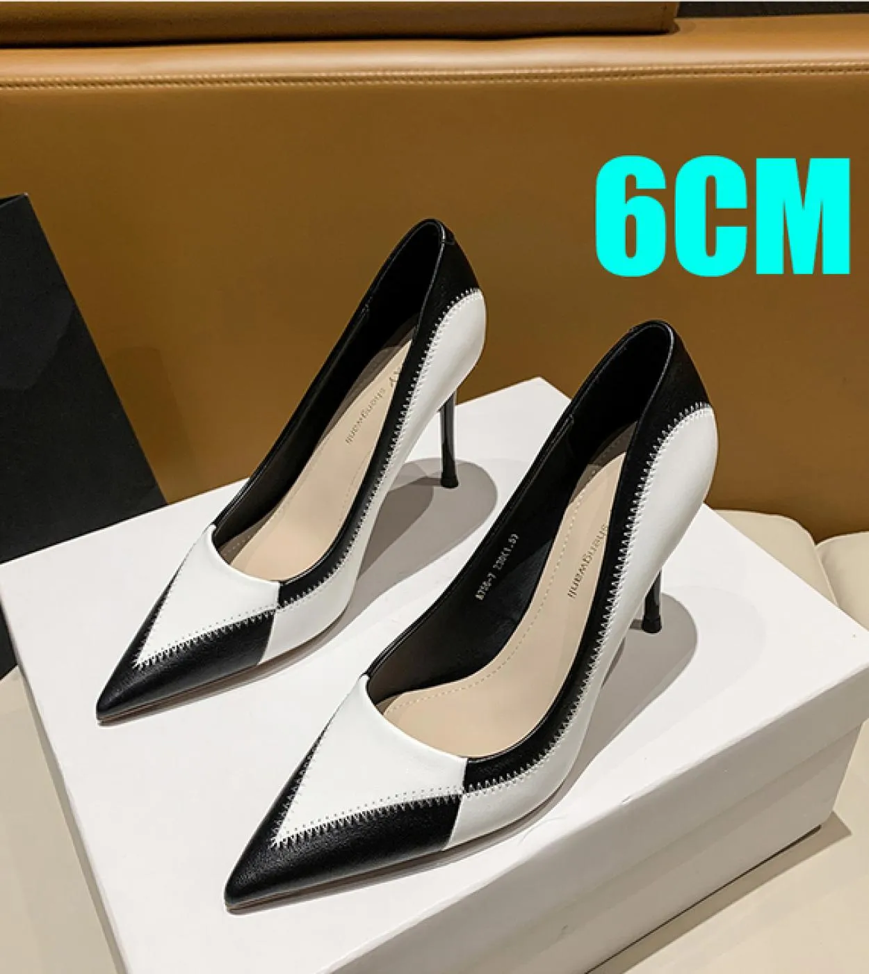 2022 Primavera Autunno Nuove Donne di Modo Tacchi Alti A Spillo 6 cm E 9 cm Scarpe A Punta Scarpe Da Donna Del Partito di Modo d