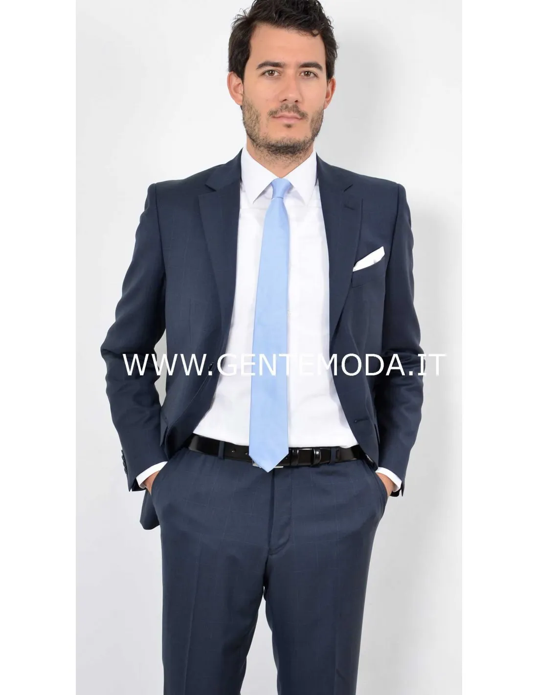 Abito in pura lana sallietta principe di galles blu / grigio