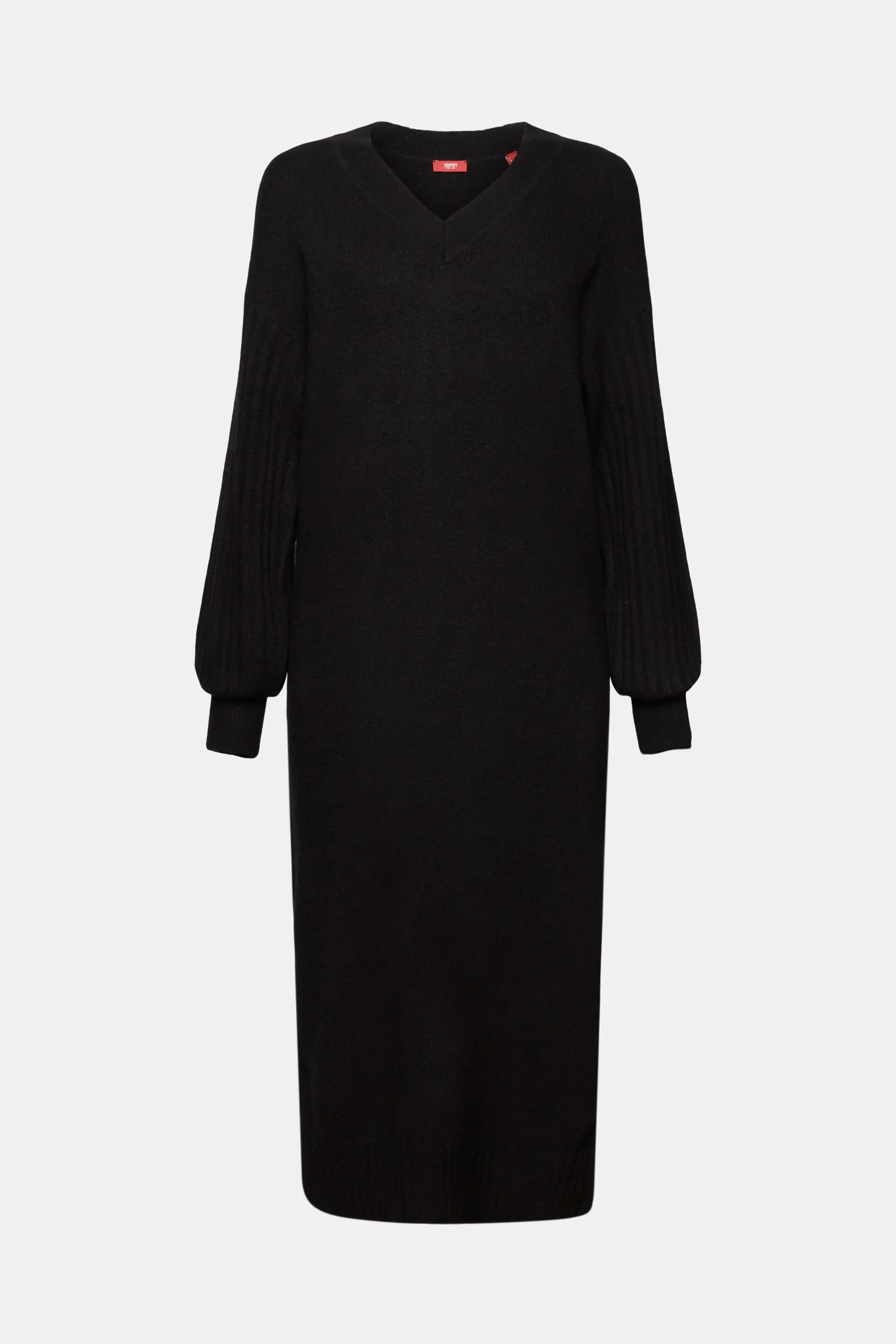 Abito midi a maglia in misto lana