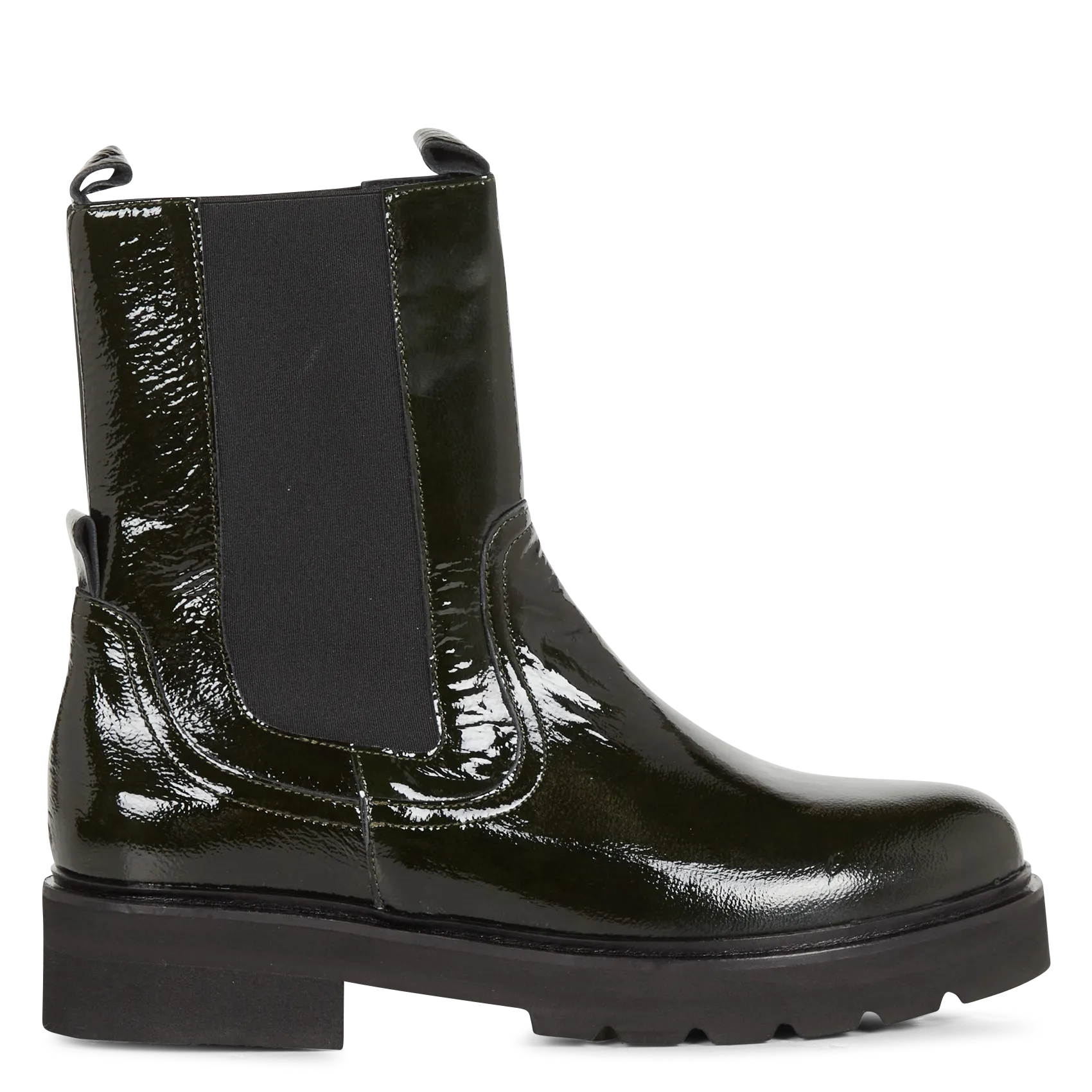  ANAKI   JONNA - Stivali con tacco basso in pelle | Verde