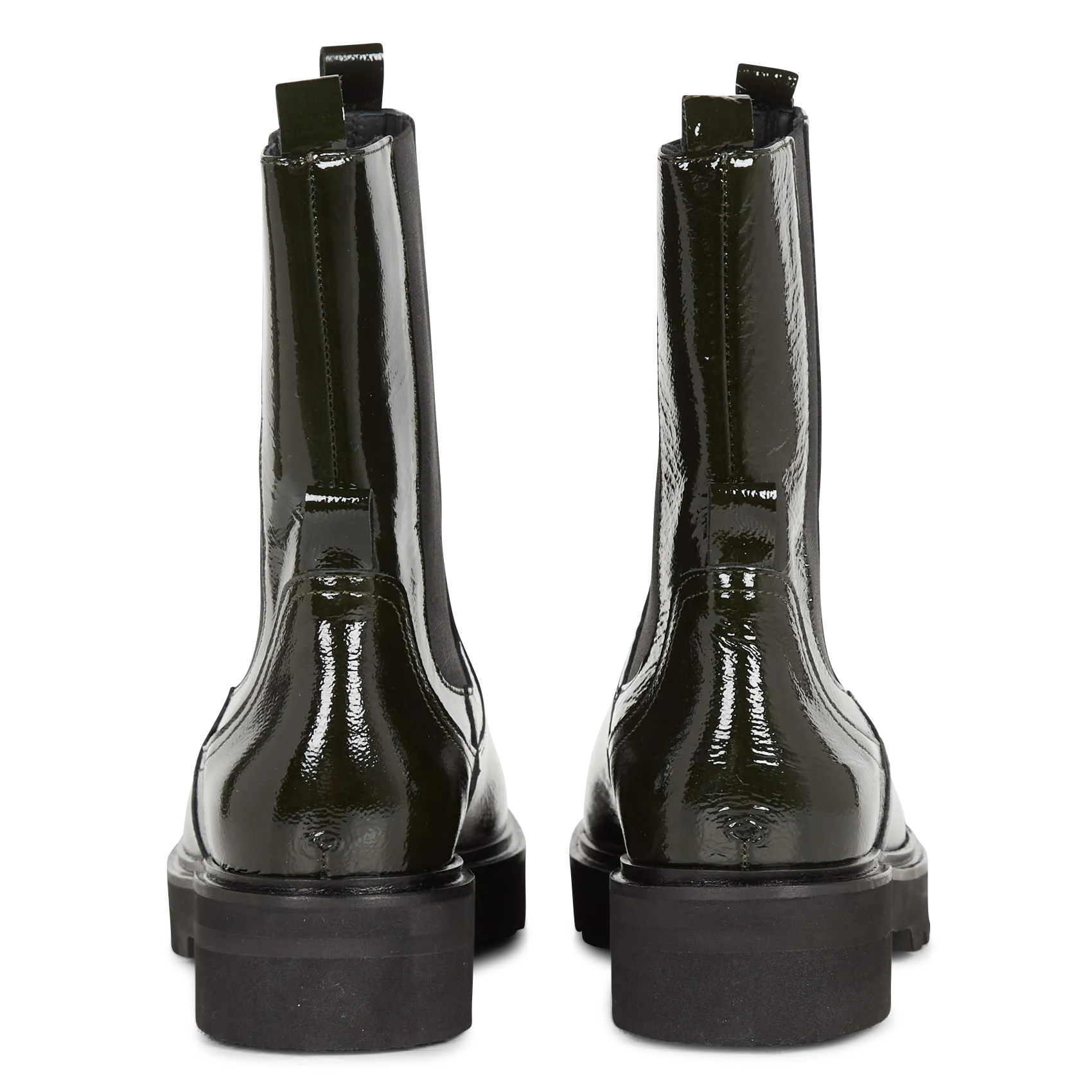  ANAKI   JONNA - Stivali con tacco basso in pelle | Verde
