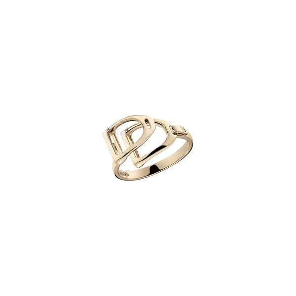 Anello doppia staffa in oro rosa