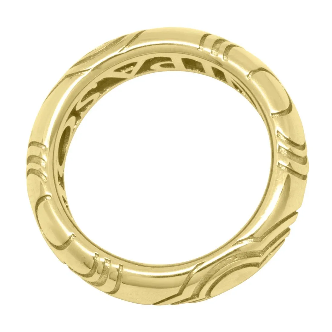 Anello in oro giallo con fiori