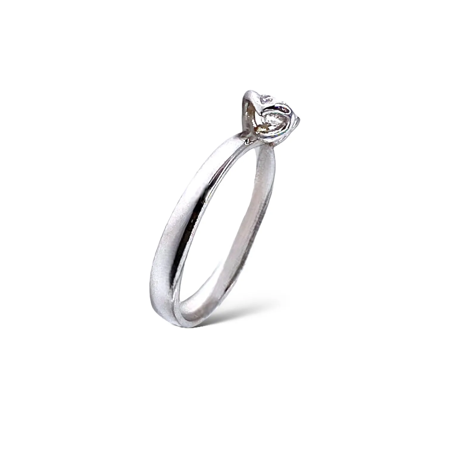 Anello solitario diamanti oro bianco TULIPANO Art. AN3051-7