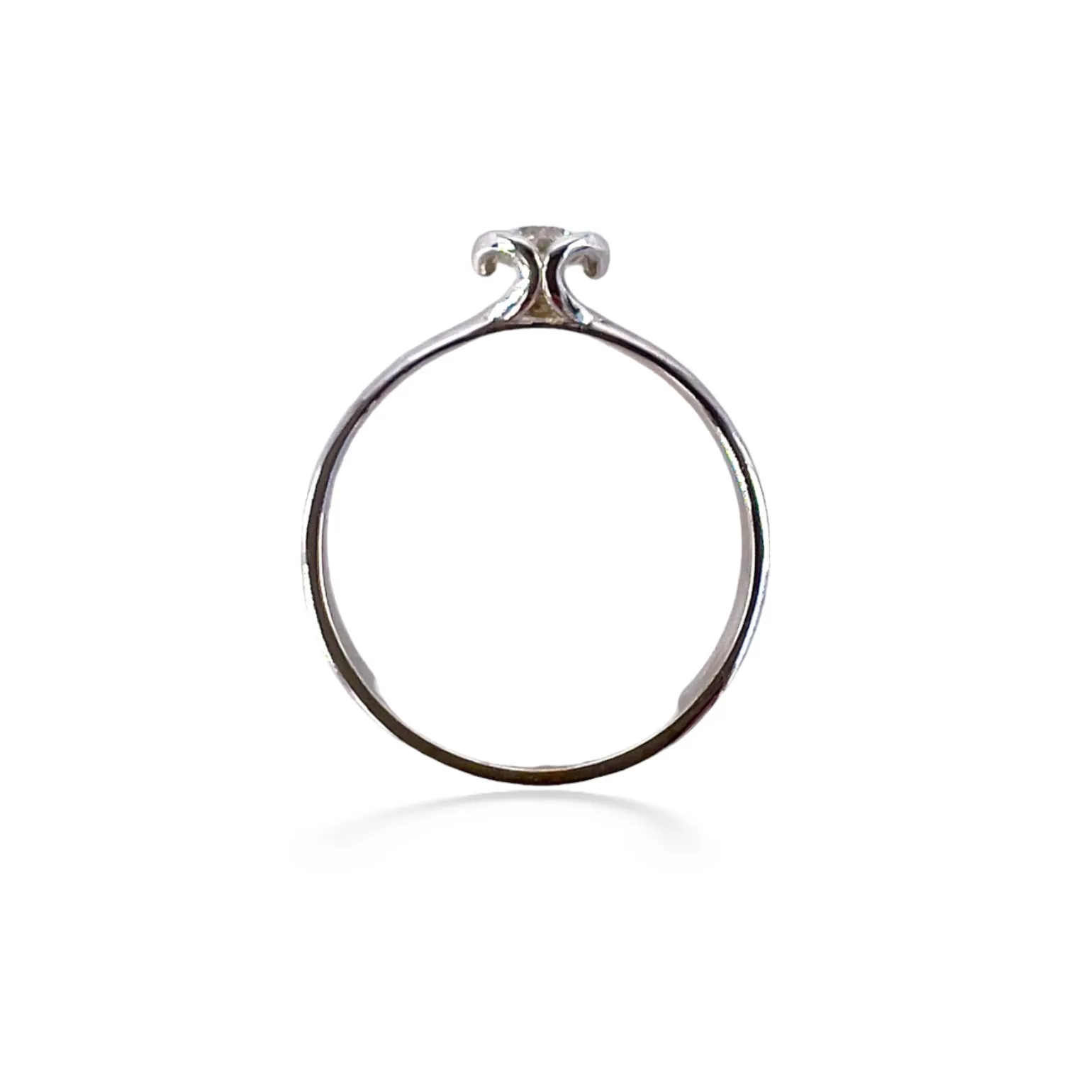 Anello solitario diamanti oro bianco TULIPANO Art. AN3051-7