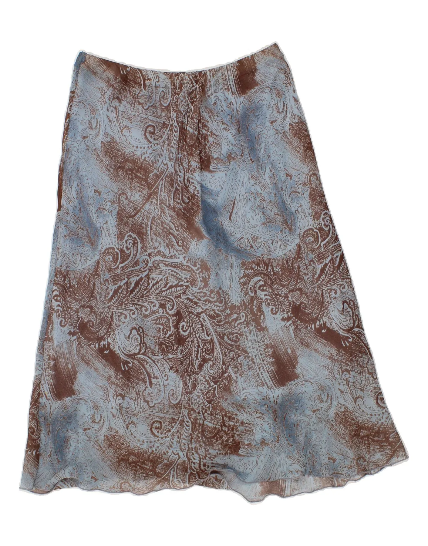 BERKELEY Womens A-Line Skirt UK 14 Medium W30 Blue Floral Viscose
