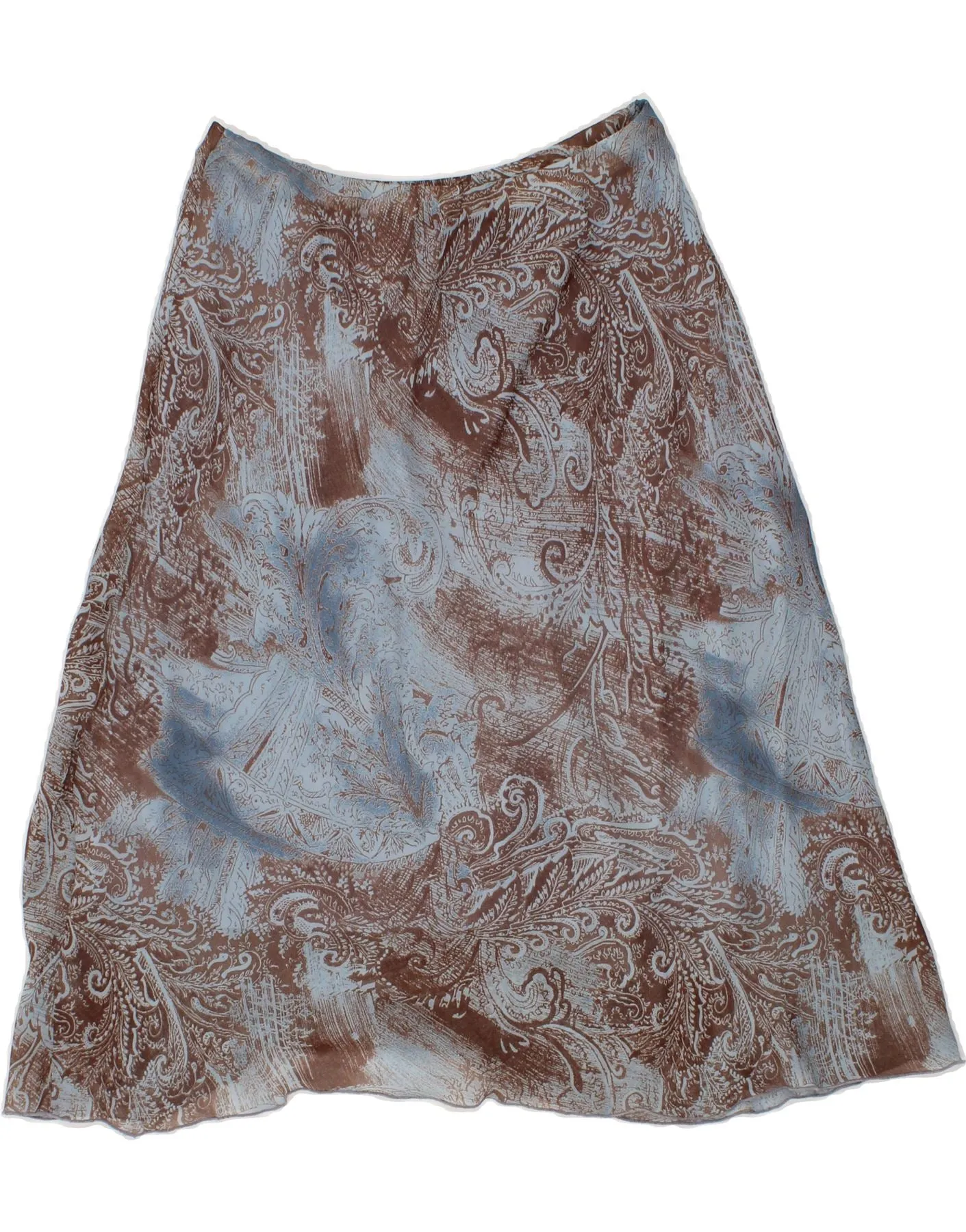 BERKELEY Womens A-Line Skirt UK 14 Medium W30 Blue Floral Viscose
