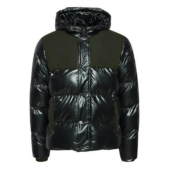 Blend piumino invernale da uomo con cappuccio e tessuto lucido 20714389 194007 black