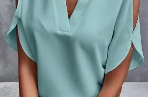 Blusa elegante ampia con scollo a 