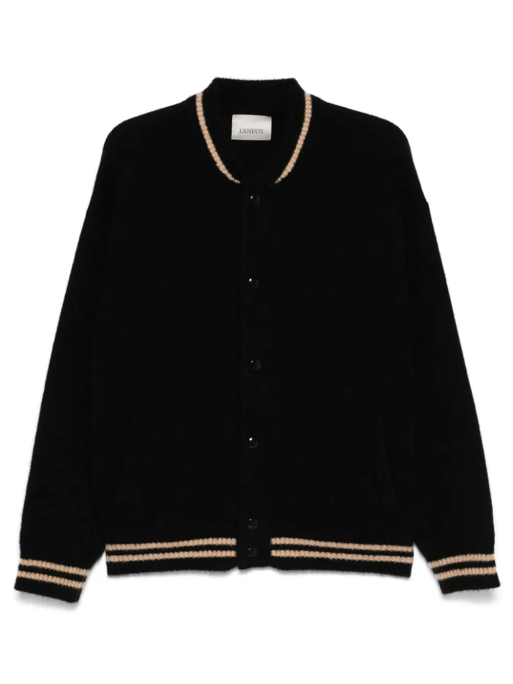 Bomber nero in cachemire