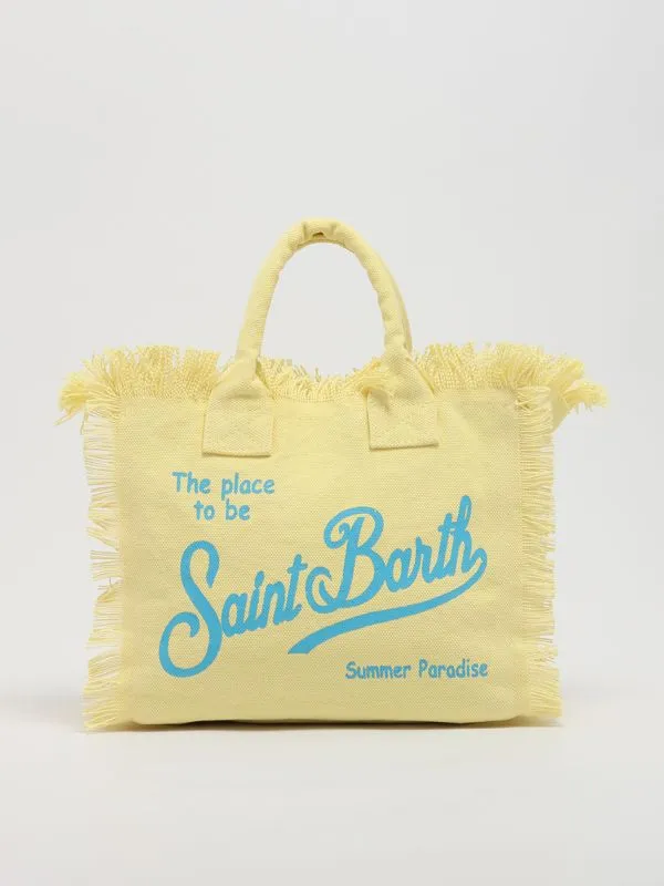 Borsa donna MC2 Saint Barth Colette in tela di cotone Giallo