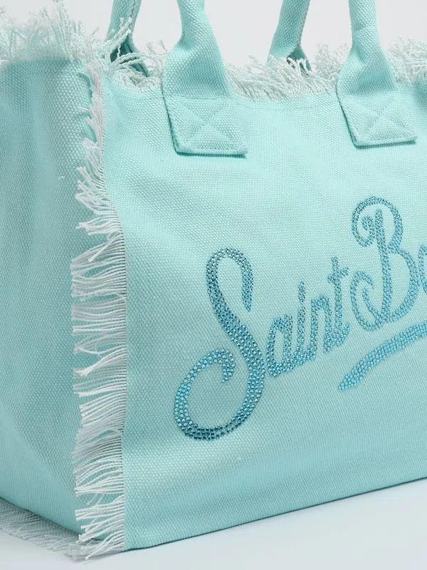 Borsa donna MC2 Saint Barth Vanity in tela di cotone Acquamarina