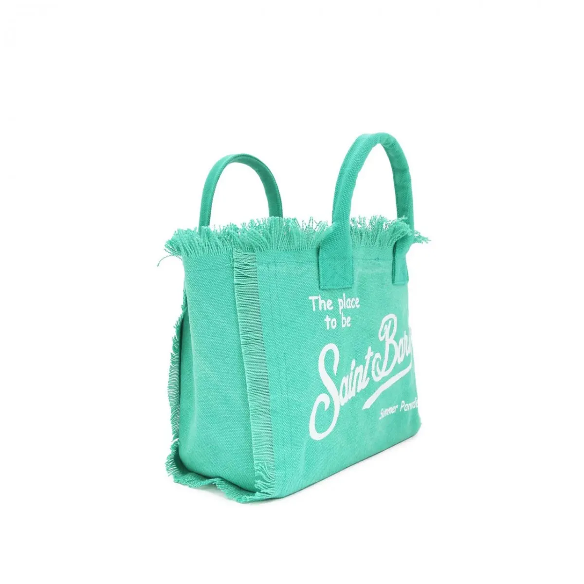 Borsa Vanity In Canvas Verde Acqua