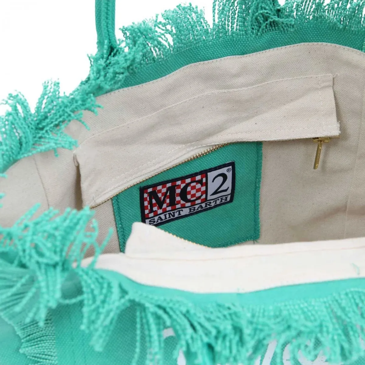 Borsa Vanity In Canvas Verde Acqua