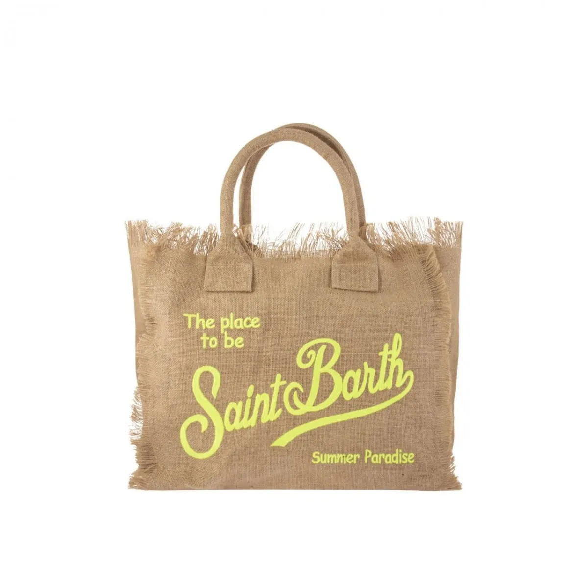 Borsa Vanity In Juta Con Ricamo