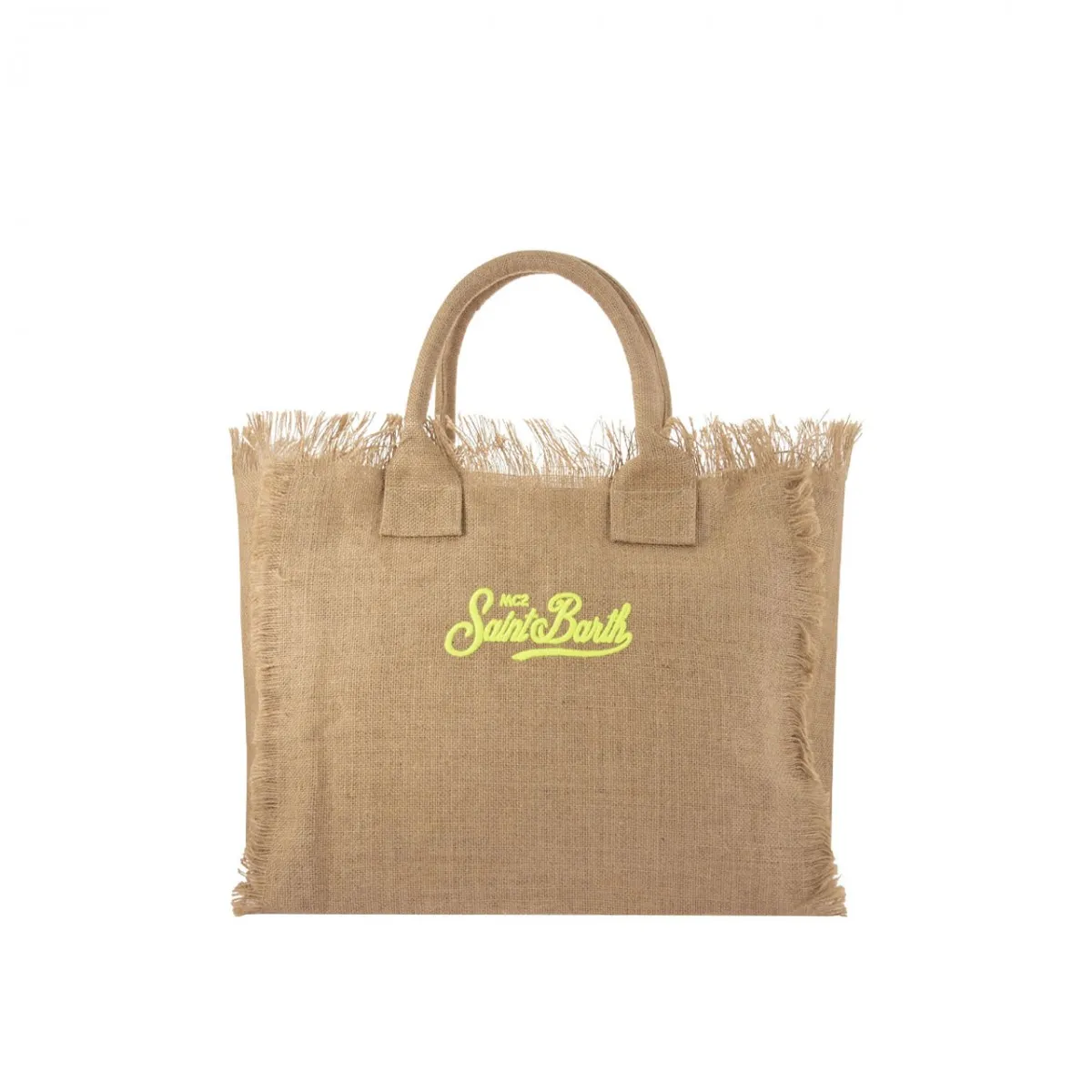 Borsa Vanity In Juta Con Ricamo