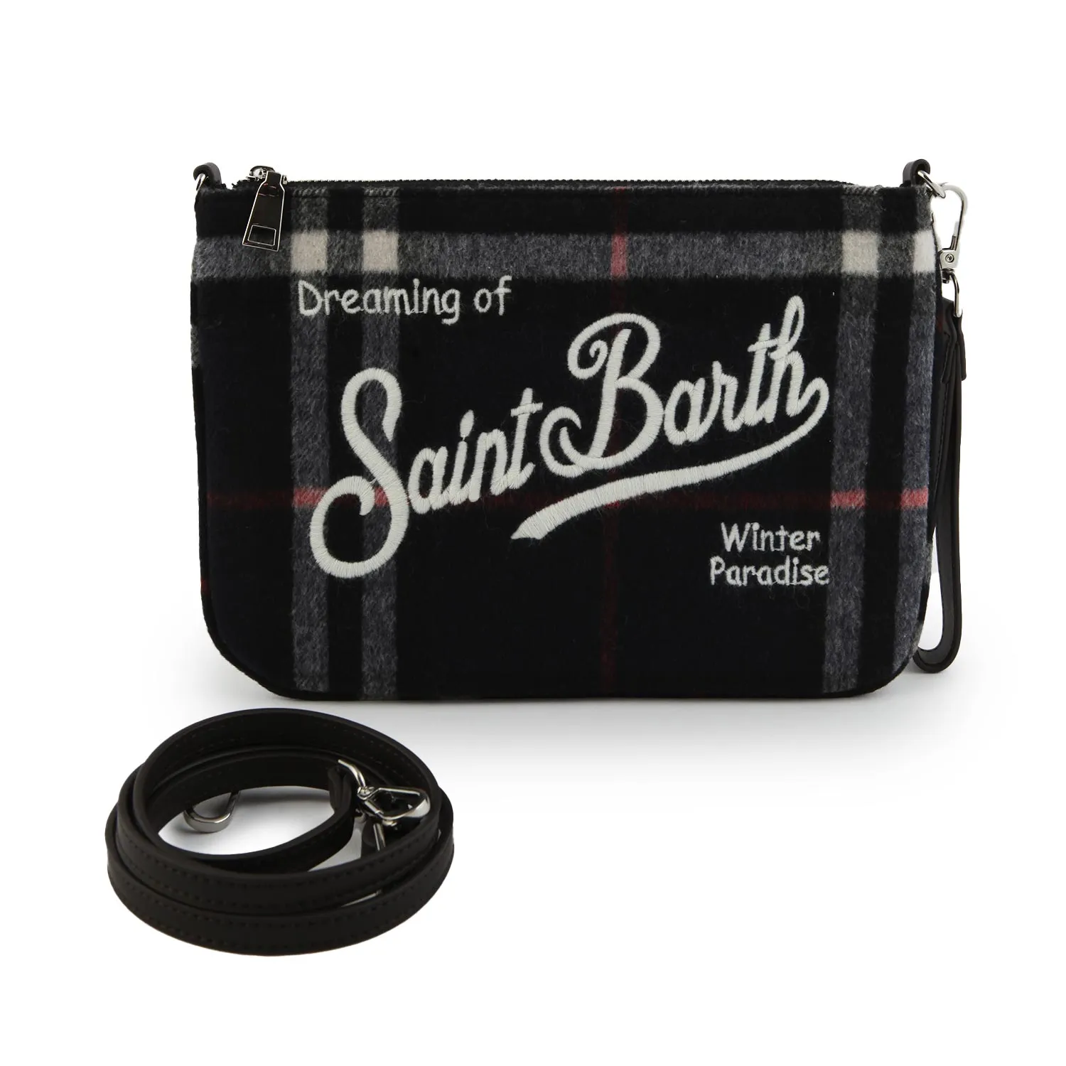 Borsetta A Mano Parisienne Tartan Big Blu Navy