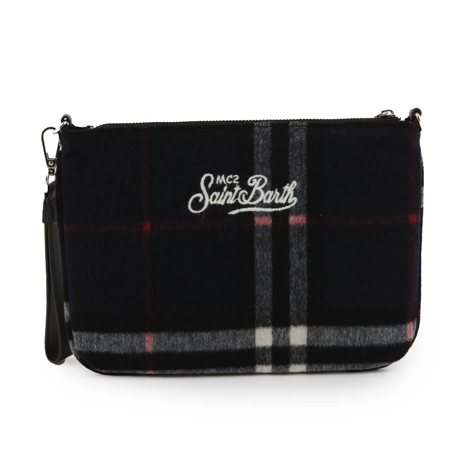 Borsetta A Mano Parisienne Tartan Big Blu Navy