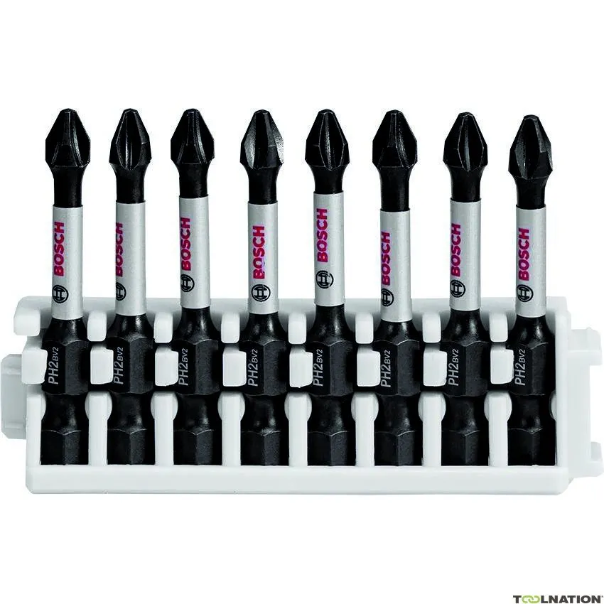 Bosch Professional Accessori 2608522330 Set di bit per viti Impact Control, 8 pezzi, 8xPH2