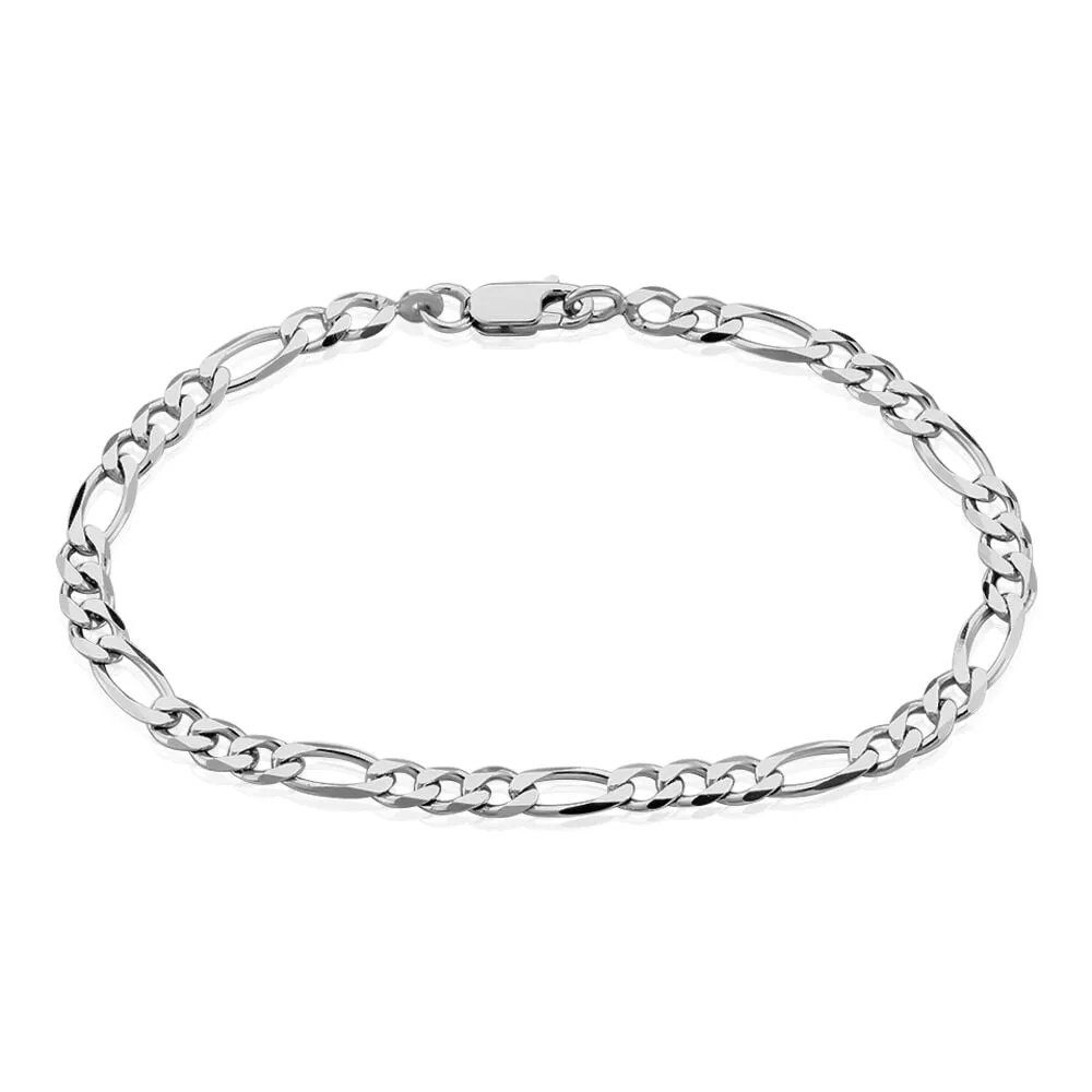 Bracciale Catena Gentleman Argento Rodiato 925/1000 Maglia Alternata 1/3 1689258