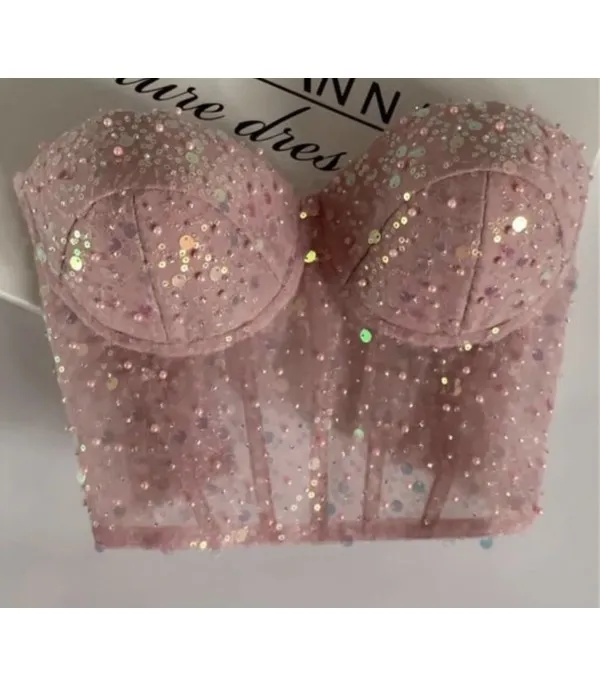 Bustino sparkly pailettes