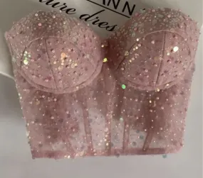 Bustino sparkly pailettes
