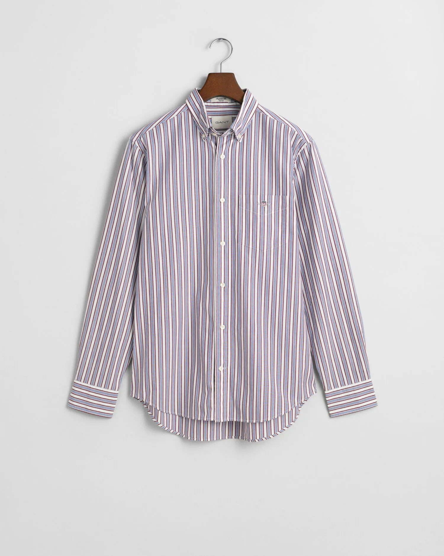 Camicia in popeline a righe regular fit    