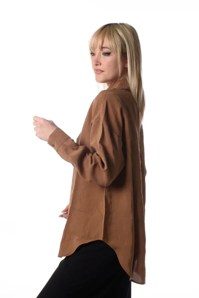 Camicia Iris Donna Marrone