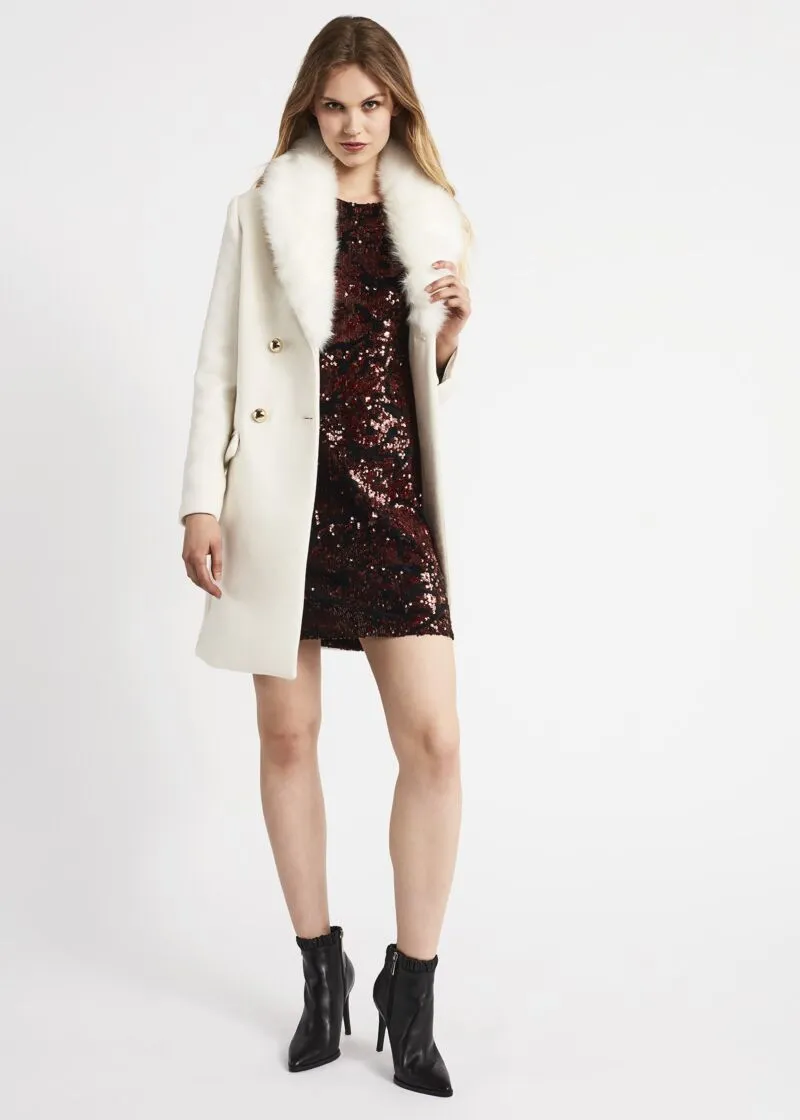 Cappotto con collo a scialle