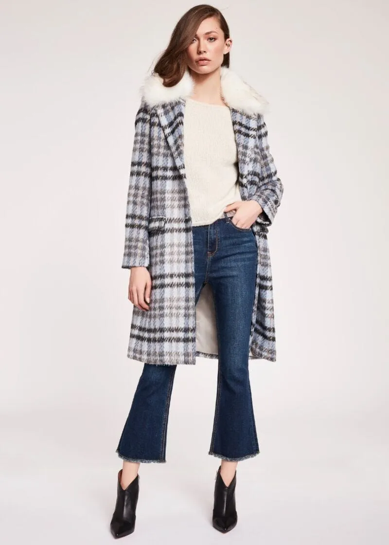 Cappotto con collo rimovibile