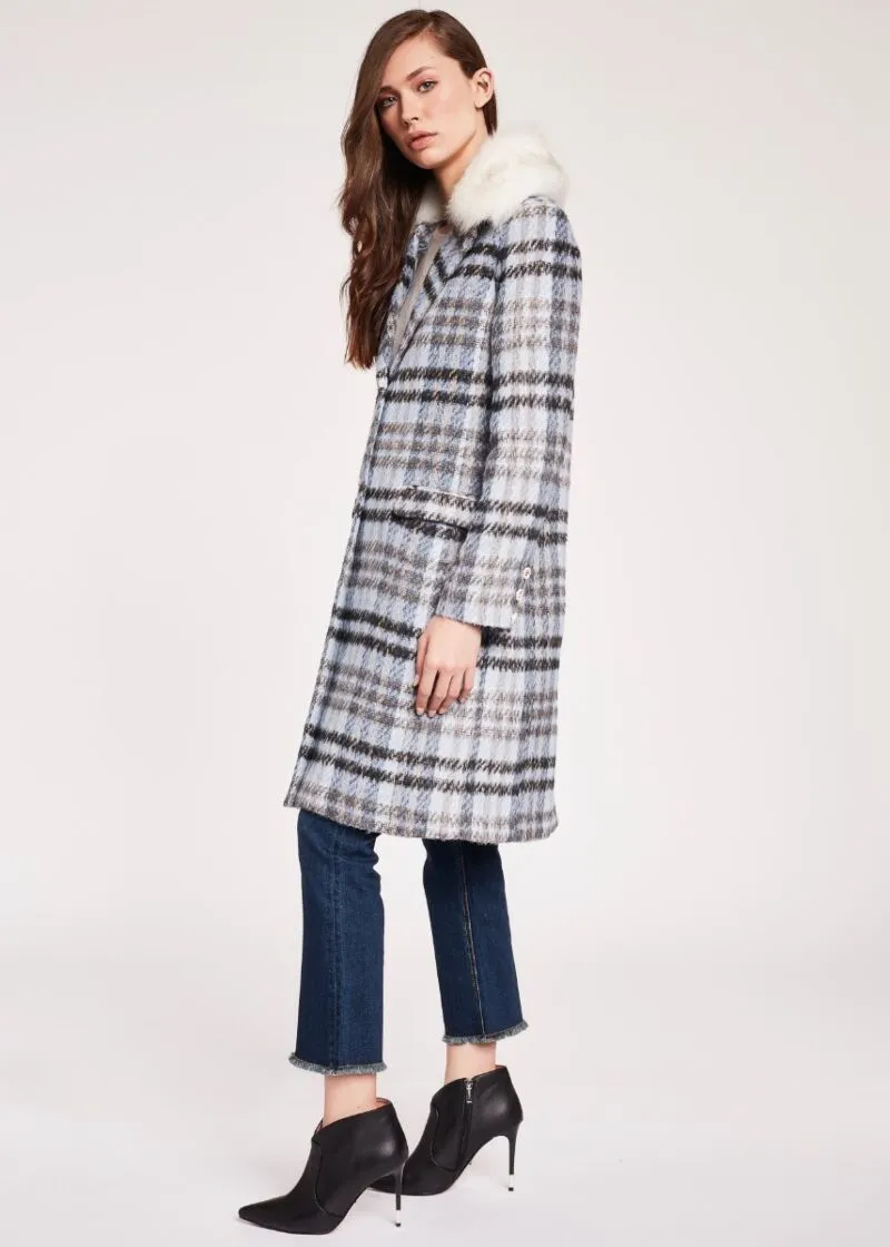 Cappotto con collo rimovibile