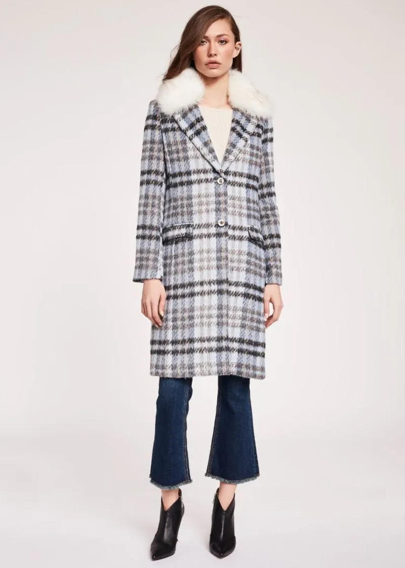 Cappotto con collo rimovibile