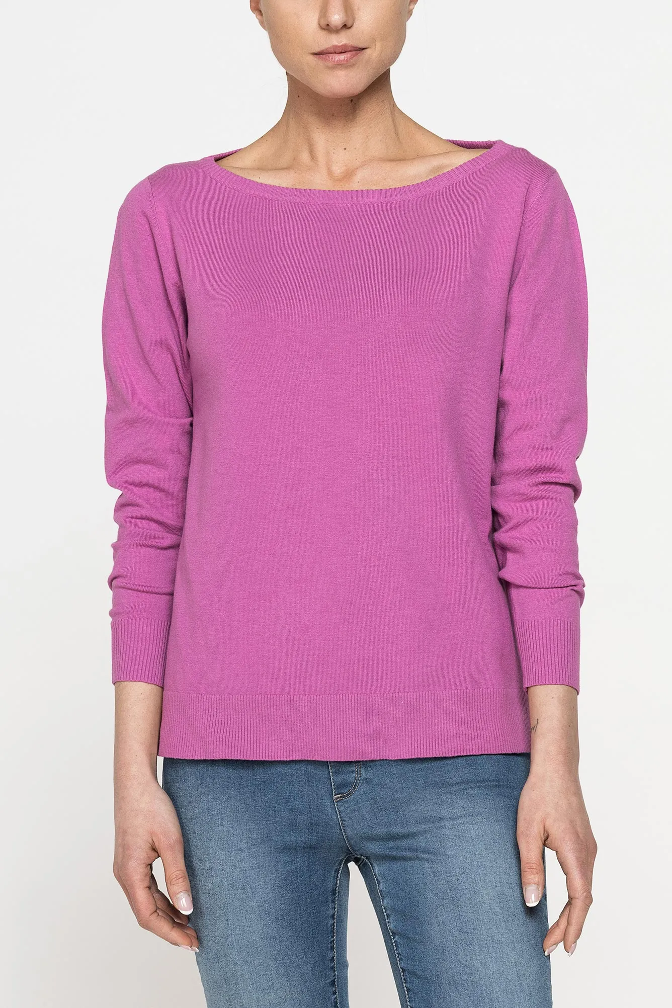 Carrera  ---------    ------------Maglia svasata con scollo a barchetta e manica tre quarti - Spring crocus