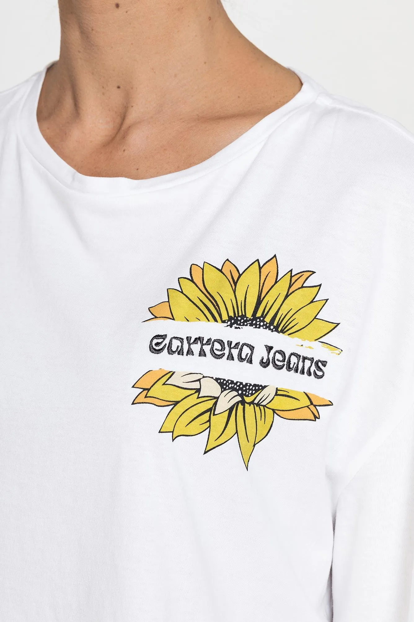 Carrera  ---------    ------------T-shirt corta girocollo con grafica a petto - bianco