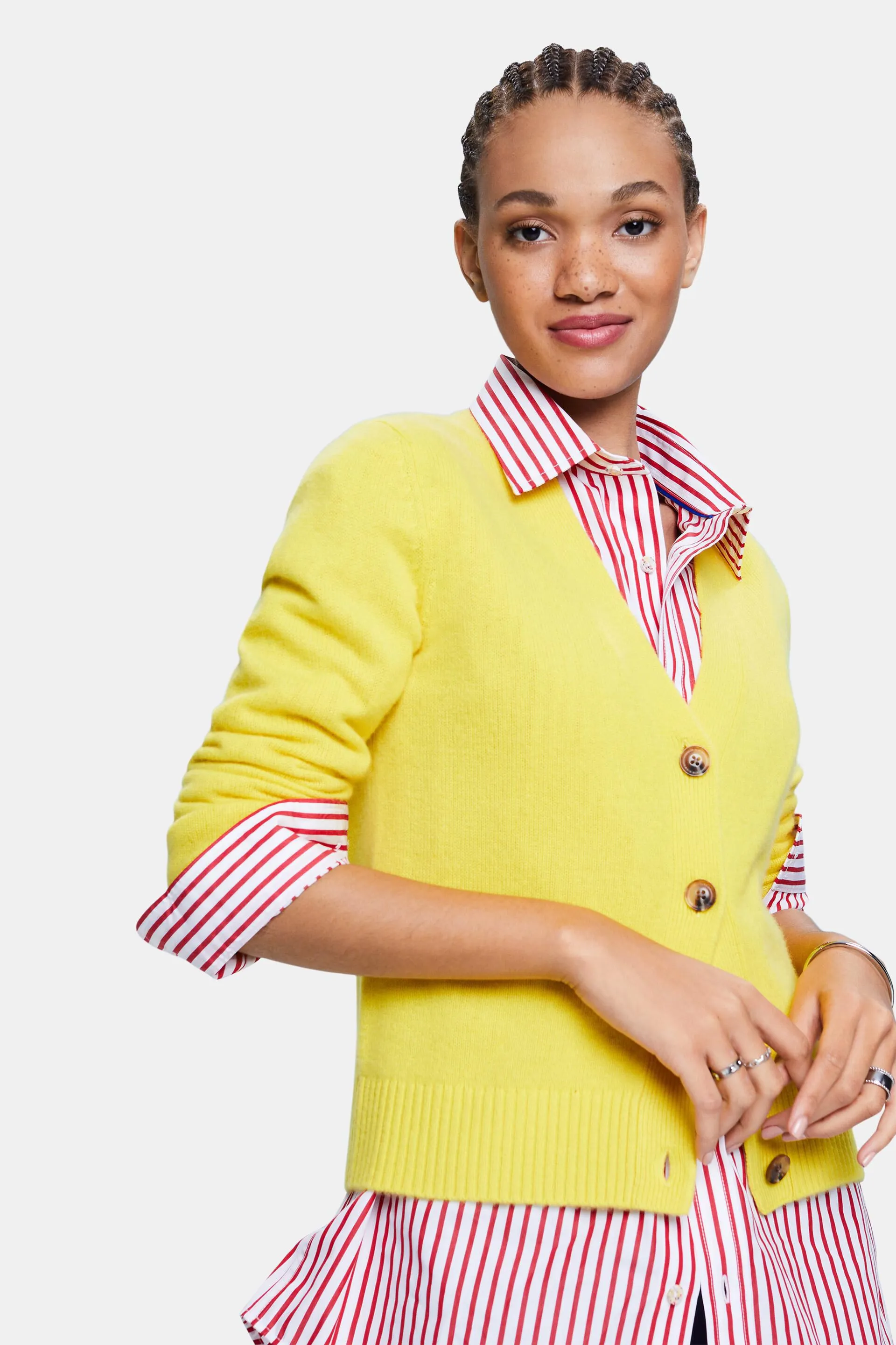 Cashmere in cashmere con scollo a V