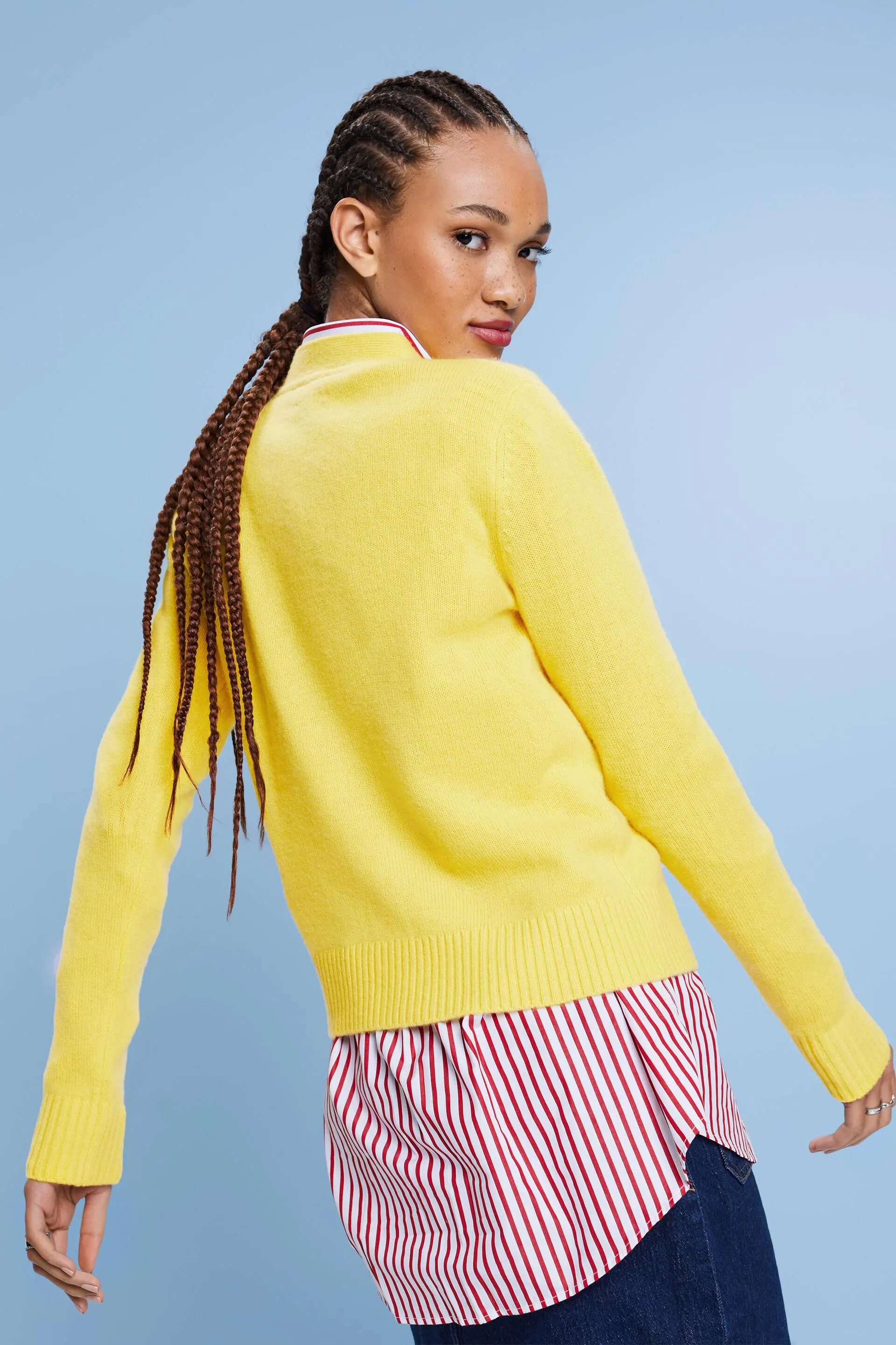 Cashmere in cashmere con scollo a V
