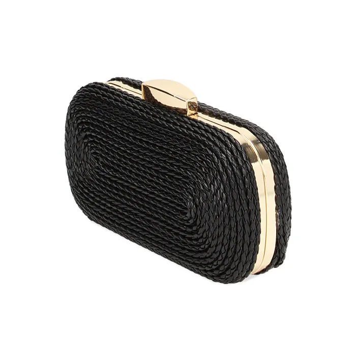 Clutch ovale nera