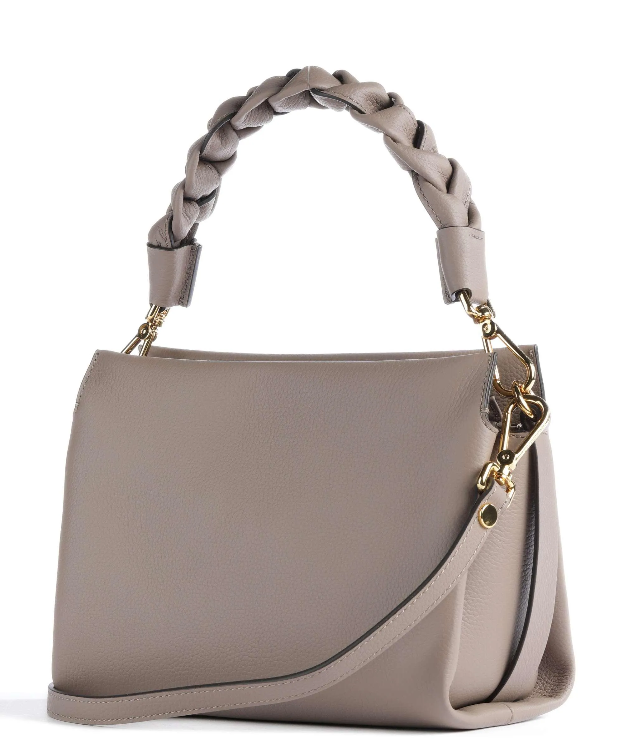  Coccinelle Boheme Grana Double Borsa a mano pelle granulata taupe  