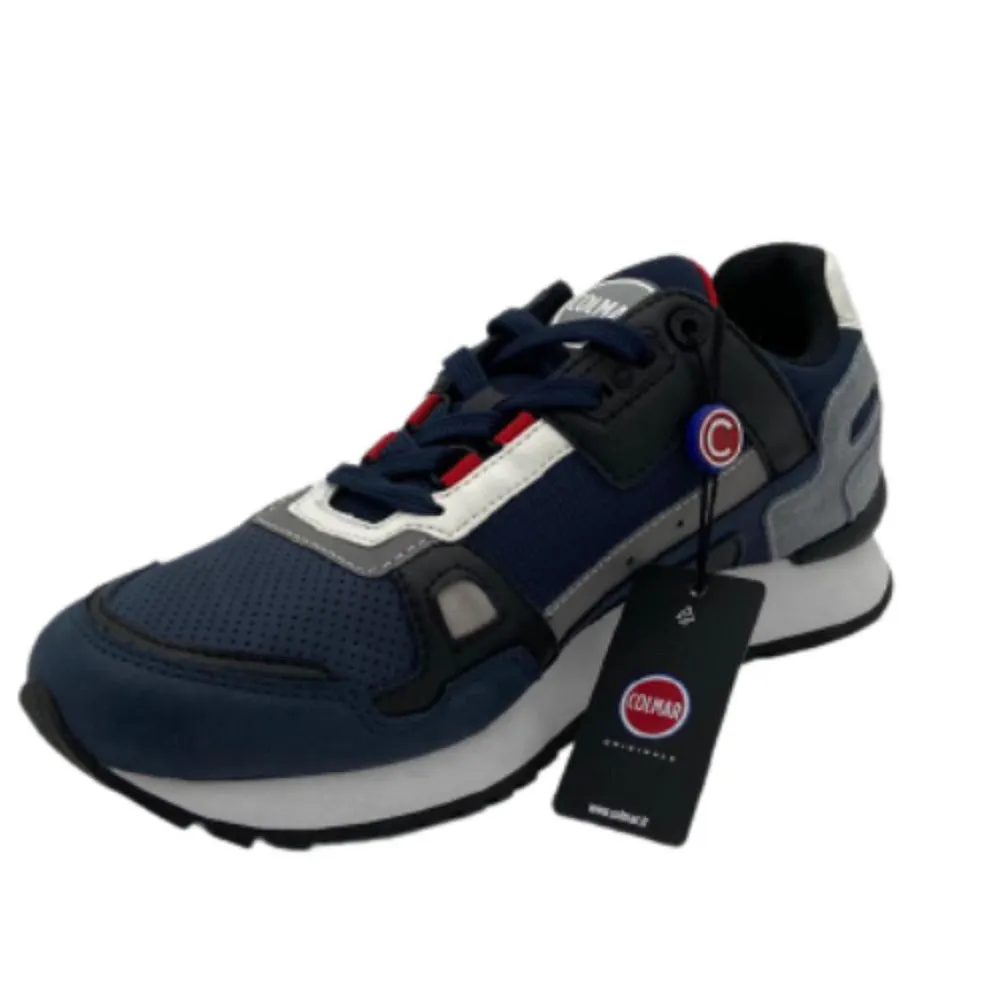 Colmar - Art. TYLER WADE 081 - sneakers uomo -  Colore NAVY GRAY RED - Materiale pelle