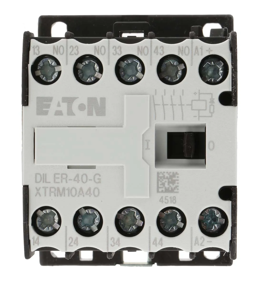 Contattore Eaton, 4 poli, 4NO, 3 A, bobina 24 V c.c.