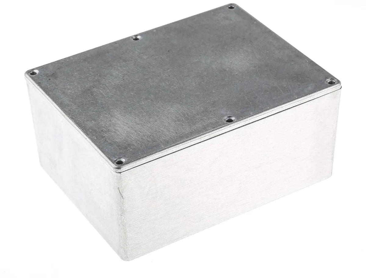 Contenitore RS PRO in Alluminio pressofuso 165.8 x 127.3 x 76.3mm, col. Argento, IP66, schermato