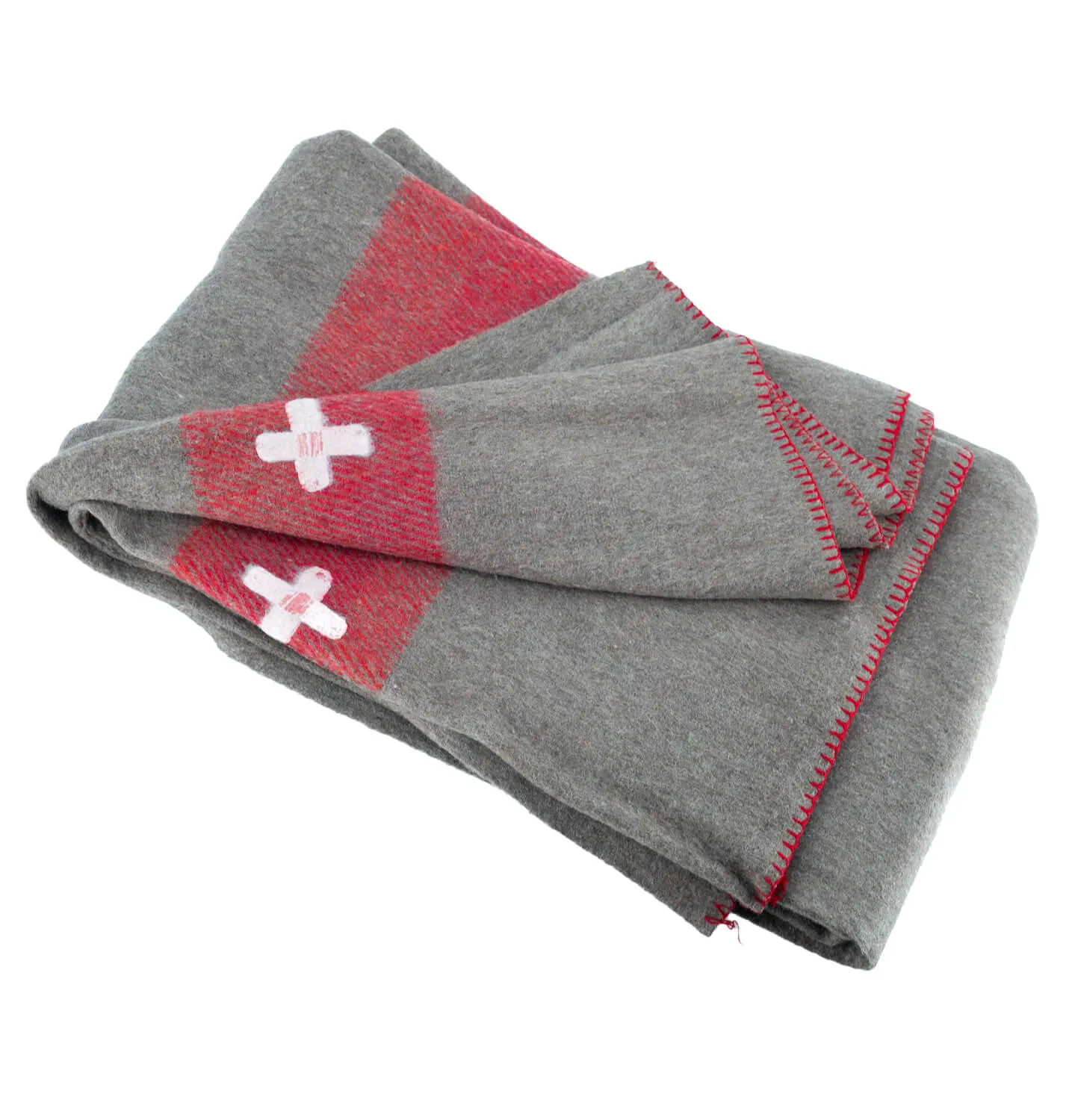 Coperta di lana army con replica incrociata