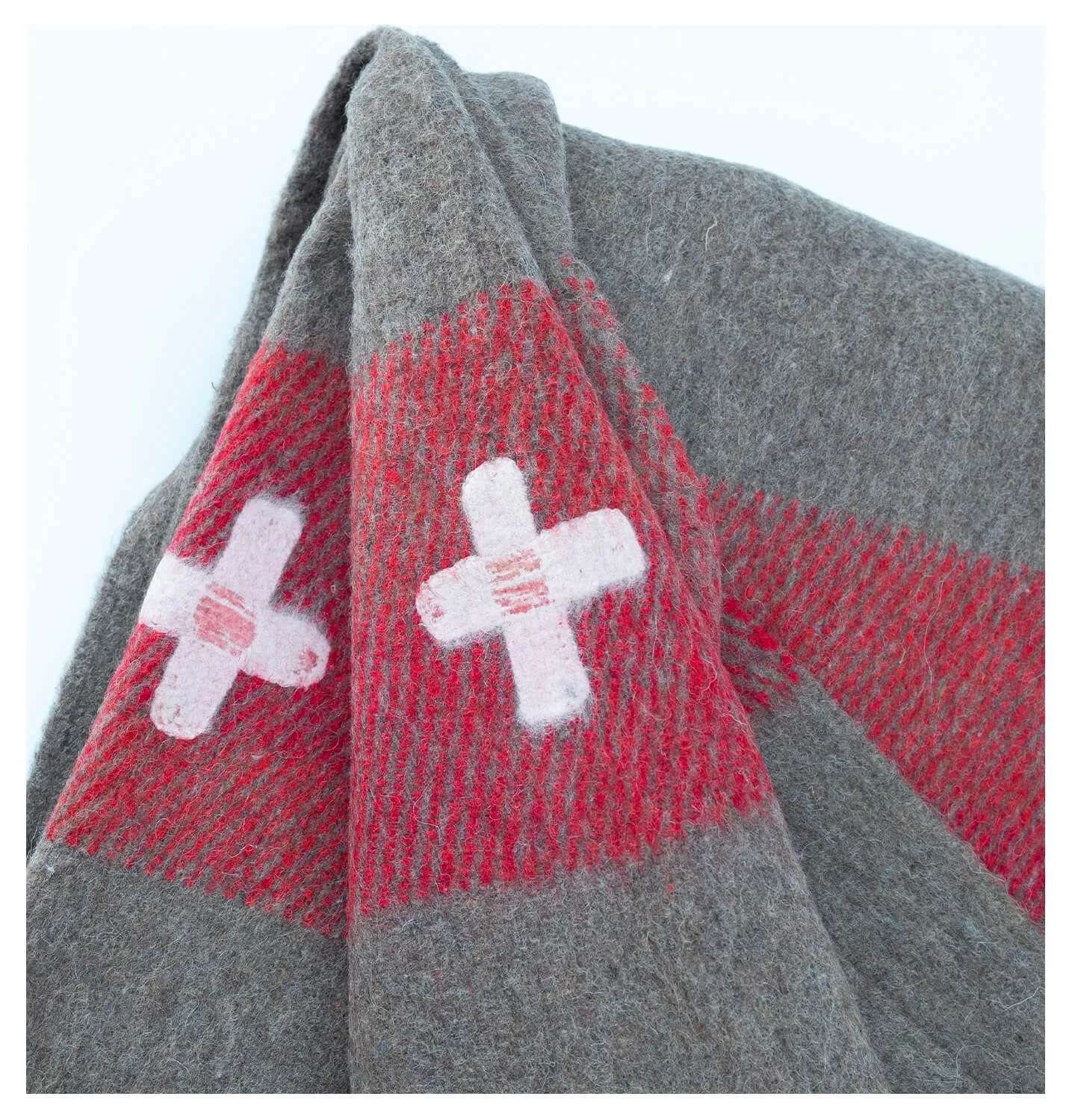 Coperta di lana army con replica incrociata