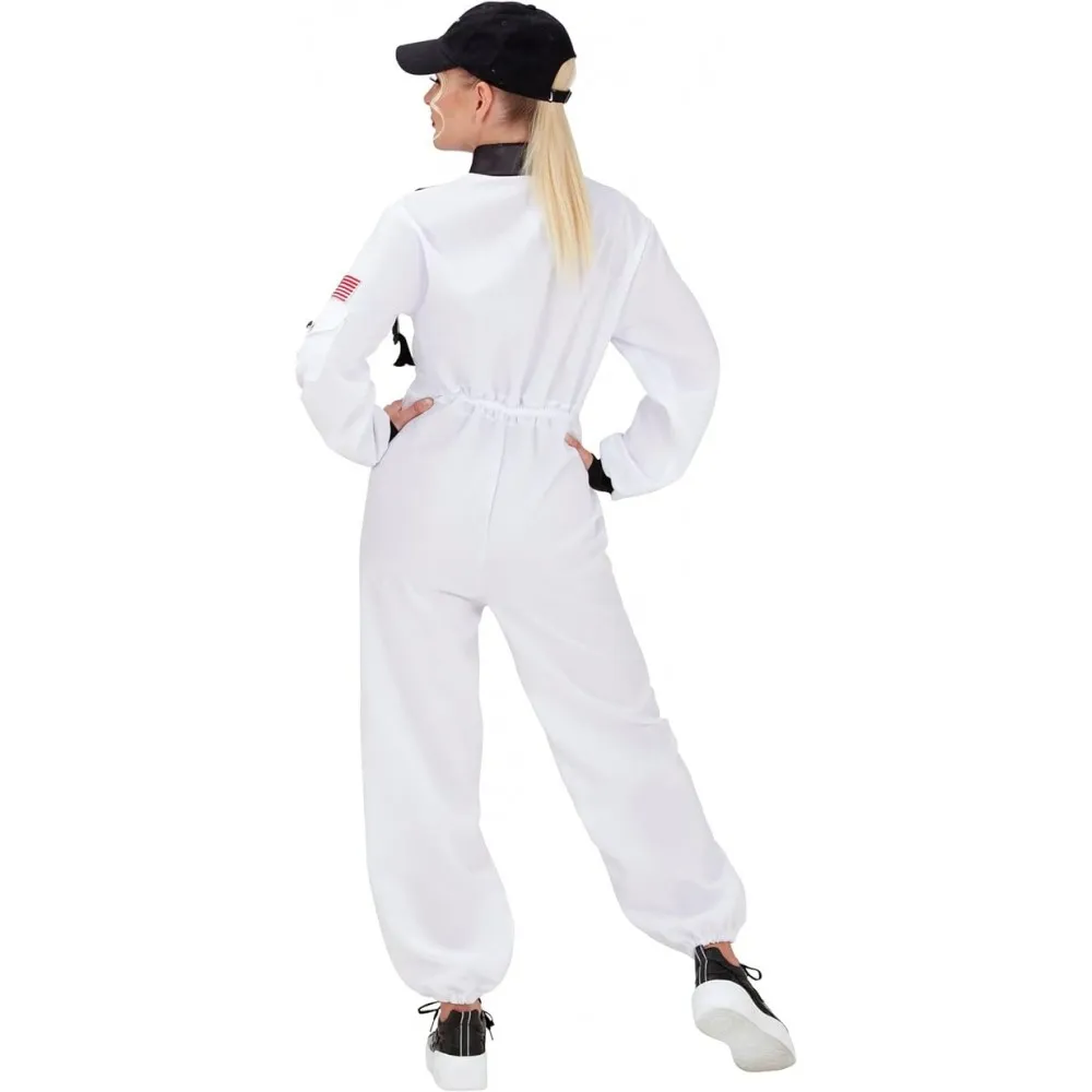 Costume Astronauta Bianco Donna per Feste a Tema, Taglia M, Adulto