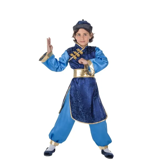 Costume da cinese orientale blu per bambini