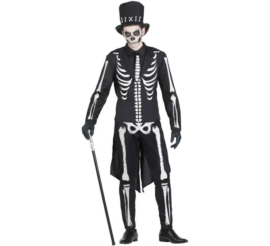 Costume elegante da scheletro per uomo