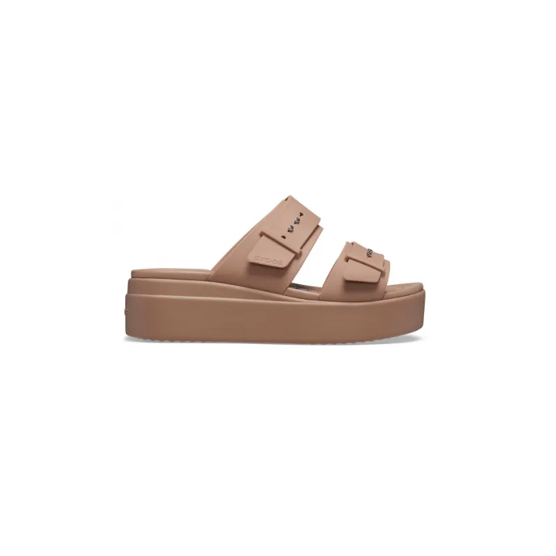 Crocs Brooklyn Buckle Low Wdg Doppia Fascia Reg. Platform Latte Donna
